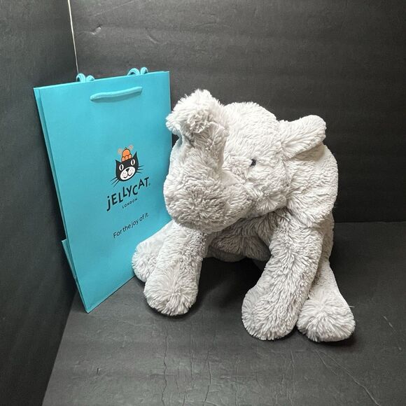 Jellycat WANDERLUST ELLY Gray Floppy Plush Stuffed Animal Large RARE NWT HTF